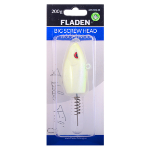 Джиг головка Fladen Big Screw Head Jig 200гр (Lumnious)